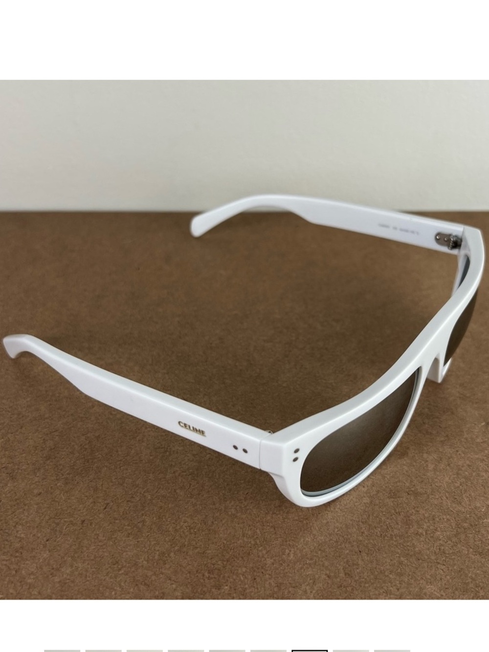 NEW CELINE WHITE MIRRORED SUNGLASSES - Picture 8 of 10